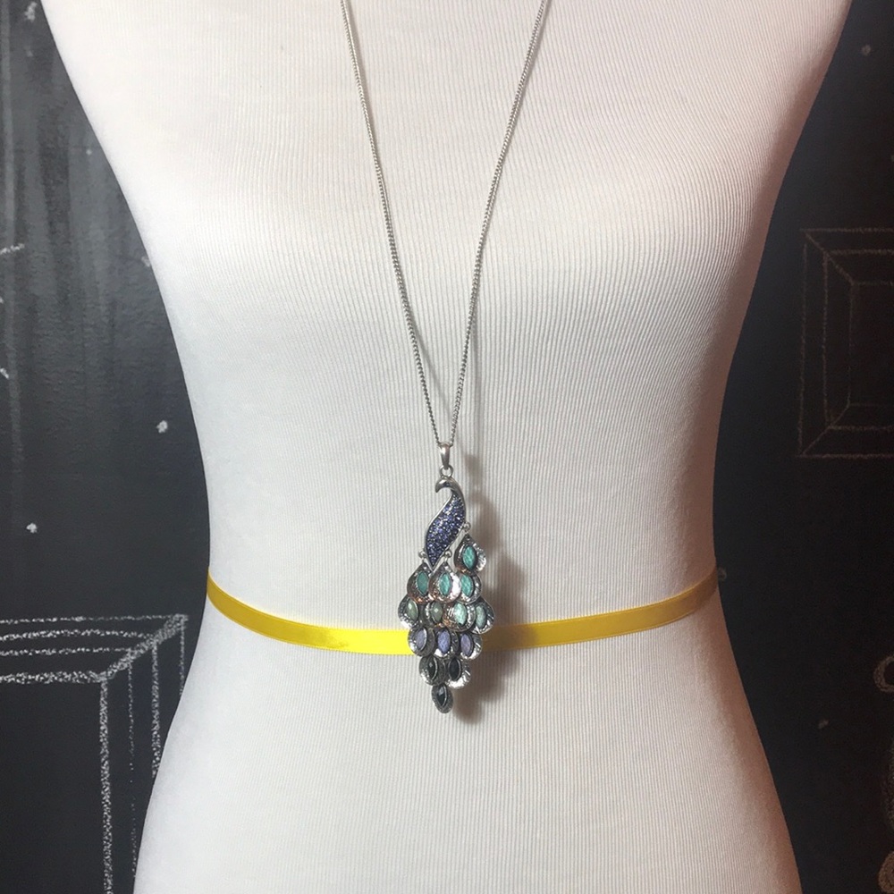 Peacock long necklace- All proceeds go to charity